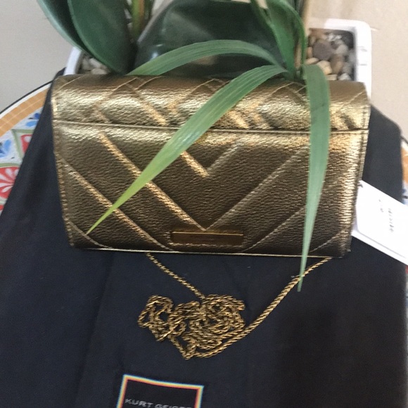 Kurt Geiger London Extra Mini Kensington Metallic Bronze Hardware Crossb… - Picture 4 of 16